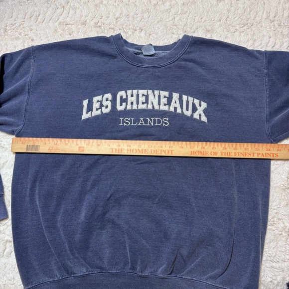 Vintage Les Cheneaux Islands Sweatshirt Faded Blue classic retro over sized fit - Picture 4 of 5